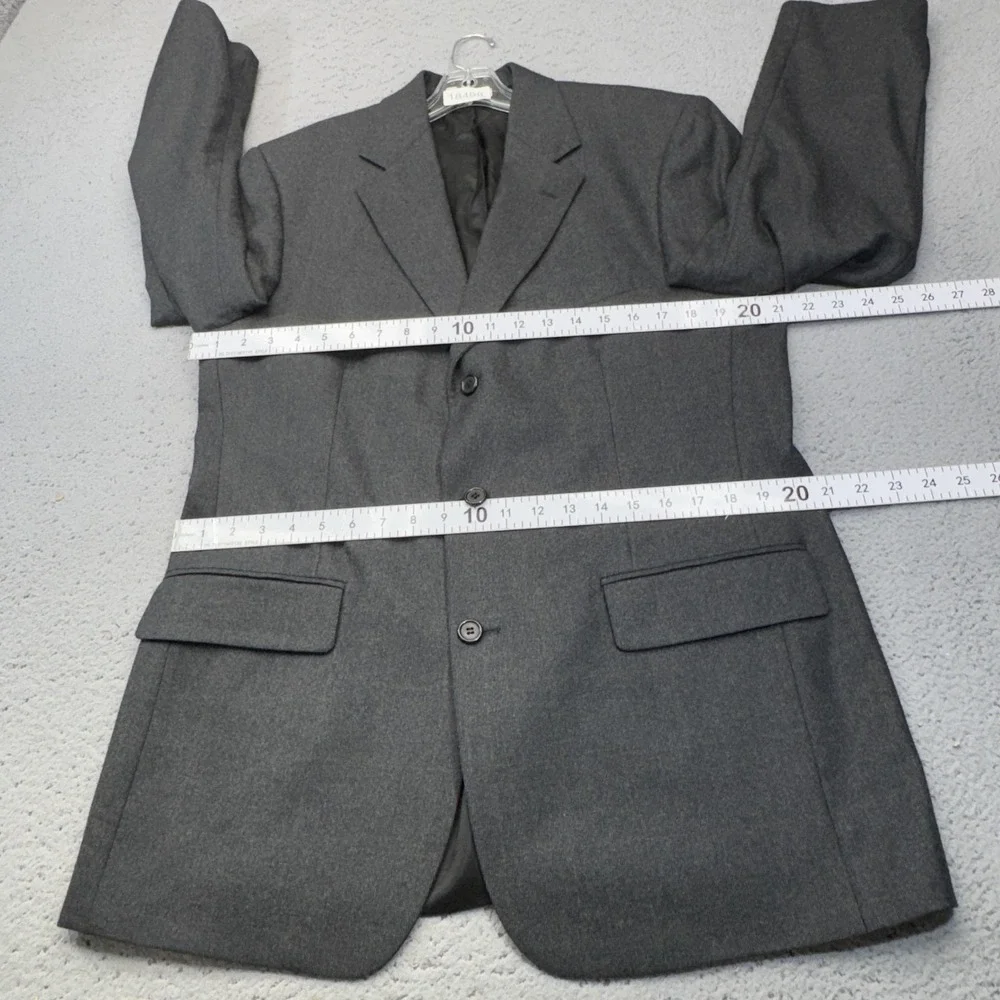 Brooks Brothers Blazer Mens 42R Gray Worsted Wool 3 Button Classic Sport Coat